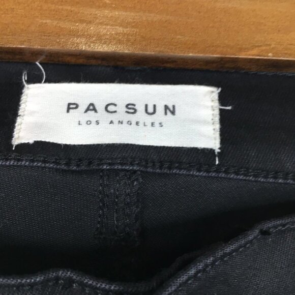 Pacsun Hi-Rise Side Stripe Black Ankle Jegging Jeans Size 27 - Picture 5 of 11